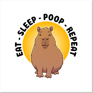 Eat Sleep Poop Repeat Posters and Art